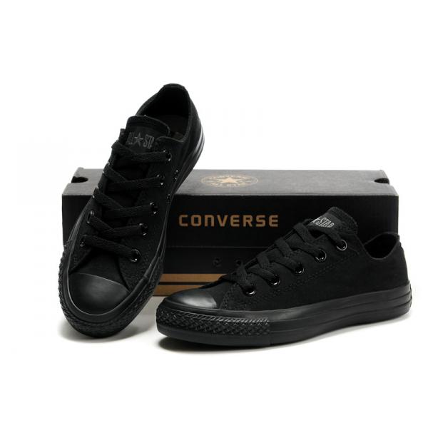 converses noires basses femme